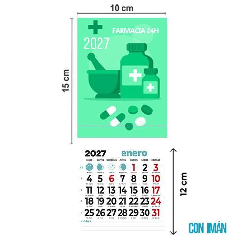 Calendario Personalizado Imán Nevera 10x15 cm TODO COLOR