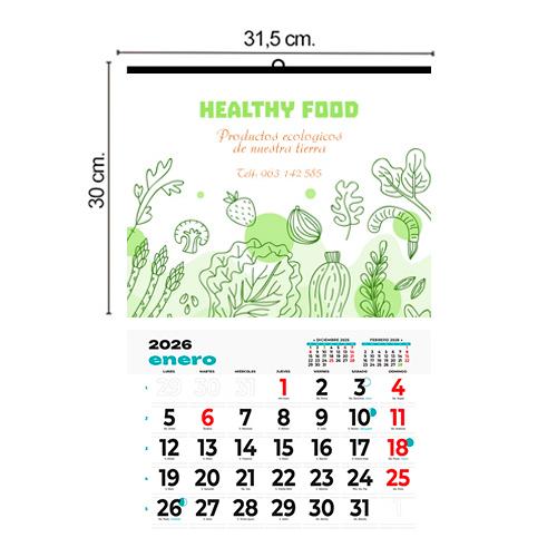 Calendario Pared 31,5x30 cm Mensual TODO COLOR