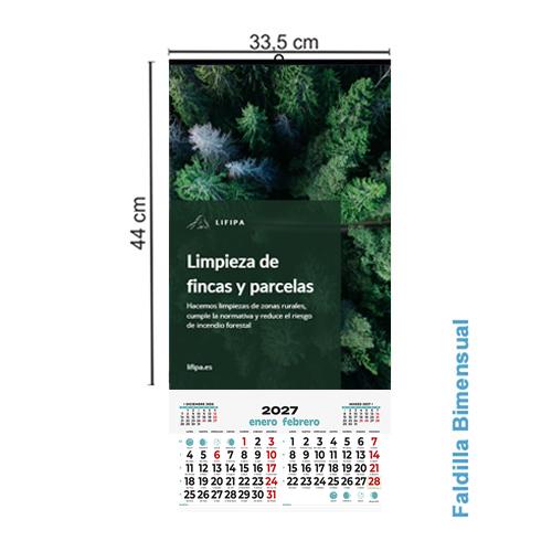Calendario Pared 33,5x44 cm Bimensual TODO COLOR
