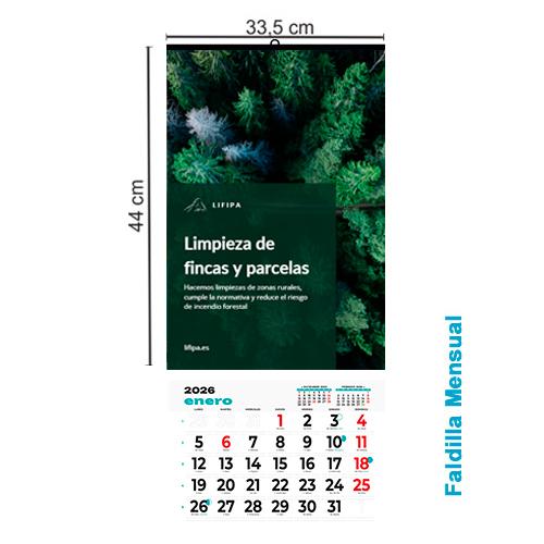 Calendario Pared 33,5x44 cm Mensual TODO COLOR