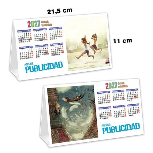 Calendario Sobremesa Semestral Triangular 22x11,5 cm TODO COLOR