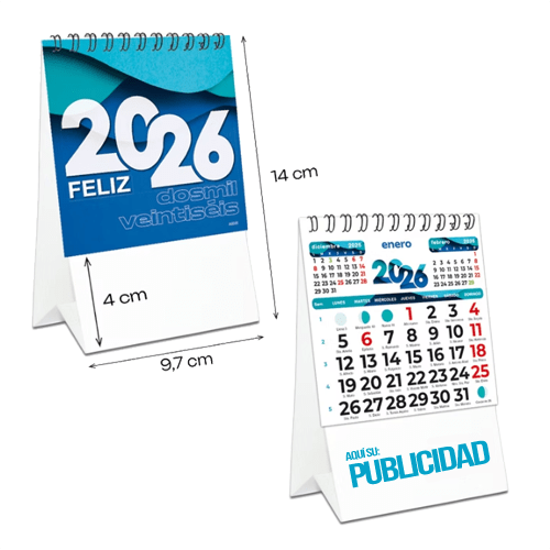 Calendario Sobremesa 14 Hojas Mini 9,7x14