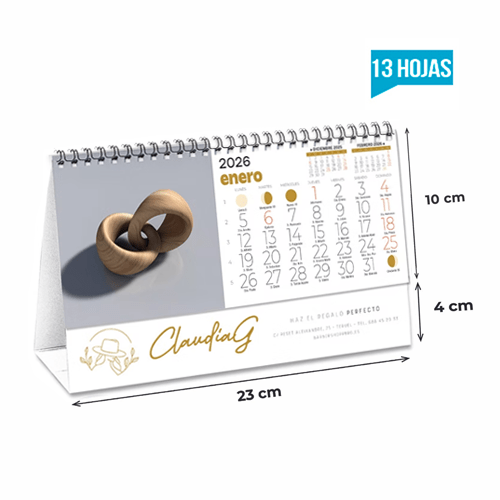 Calendario Sobremesa 13 Hojas W-O 23x14 cm TODO COLOR