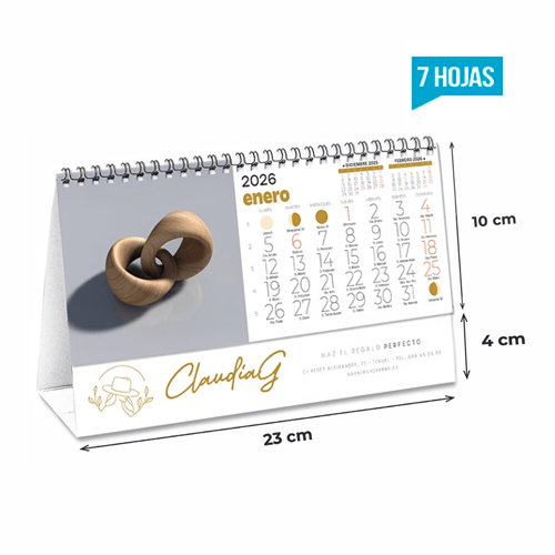 Calendario Sobremesa 7 Hojas W-O 23x14 cm TODO COLOR