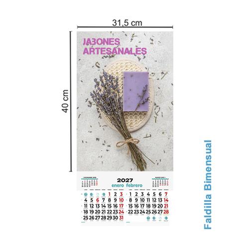 Calendario Pared 31,5x40 cm Bimensual TODO COLOR