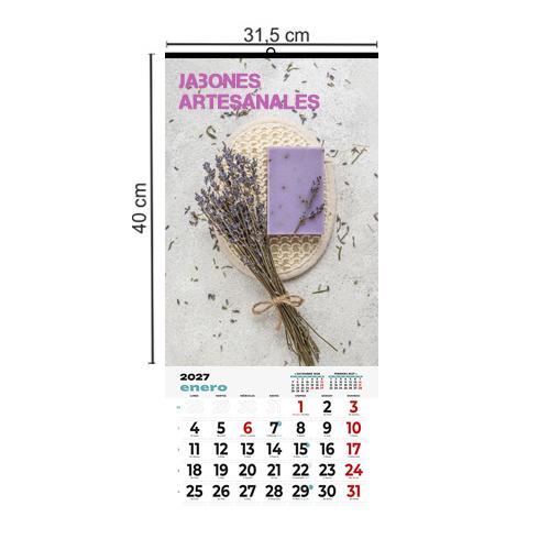 Calendario Pared 31,5x40 cm Mensual TODO COLOR