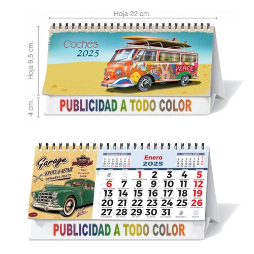 Calendario Sobremesa 7 Hojas W-O 22,5x13,5 Láminas TODO COLOR