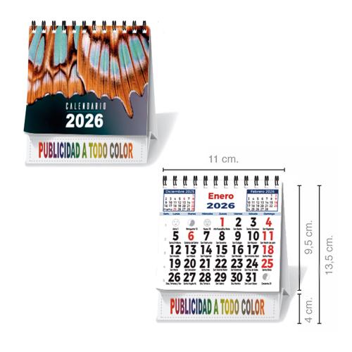 Calendario Sobremesa 13 Hojas Pequeño W-O Neutro 11x13,5 cm a TODO COLOR