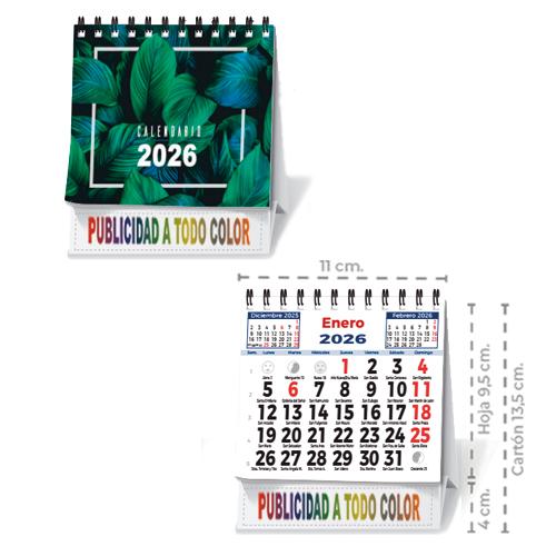 Calendario Sobremesa 7 Hojas Pequeño W-O Neutro 11x13,5 cm a TODO COLOR
